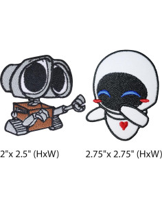 Parche Bordado Wall-E Octory 2 Piezas para Planchar 2
