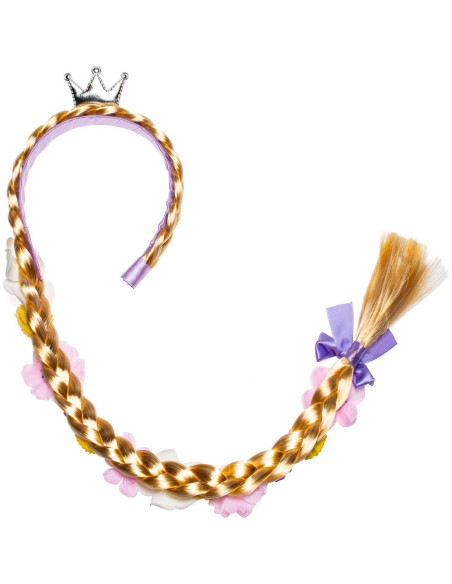 Peluca trenzada larga de princesa Party Chili para niñas