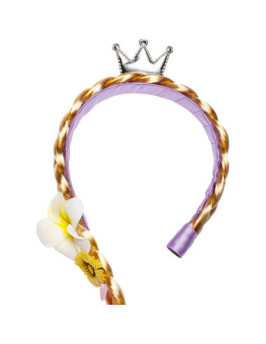 Peluca trenzada larga de princesa Party Chili para niñas