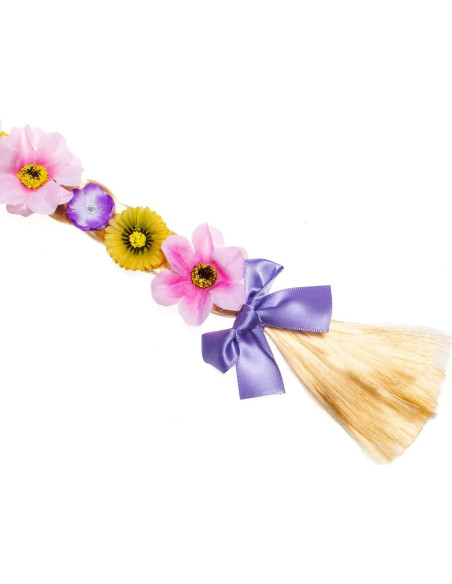 Peluca trenzada larga de princesa Party Chili para niñas