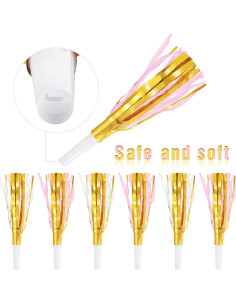 24 Silbatos Musicales Gejoy con Brillo para Fiestas 2