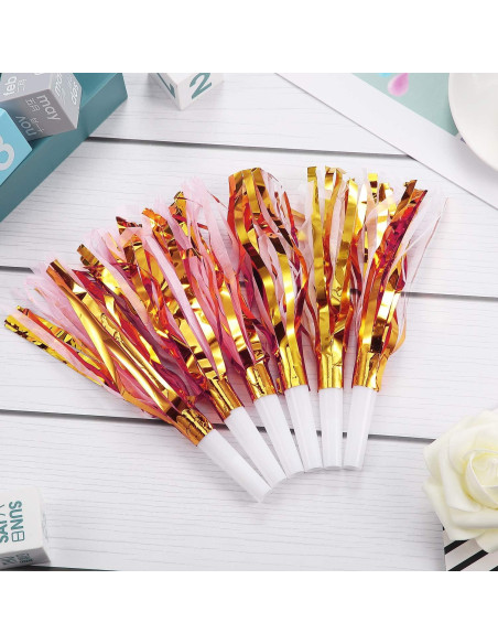 24 Silbatos Musicales Gejoy con Brillo para Fiestas