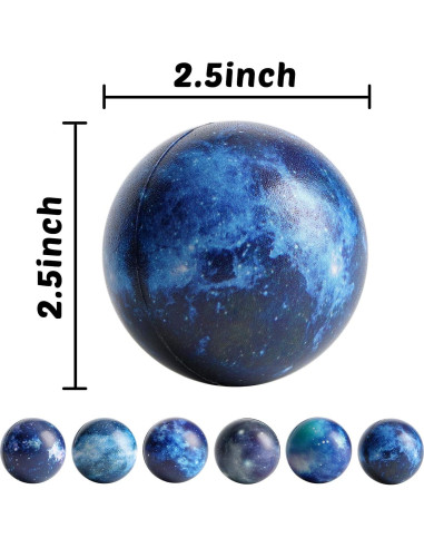 20 Pelotas de Estrés Galaxia Starlight LOVESTOWN 6.35 cm