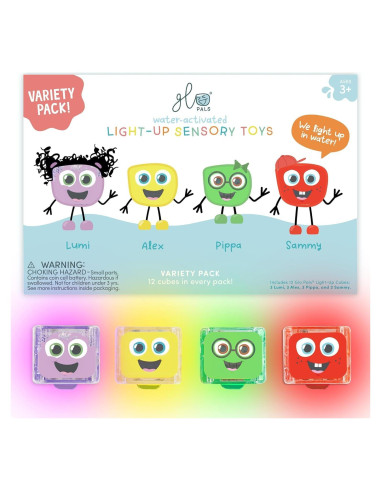 Cubes de Luz Glo Pals Activados por Agua - Paquete de 12
