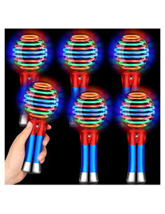 6 Varitas Mágicas Iluminadas LED HyDren 19 cm para Fiestas