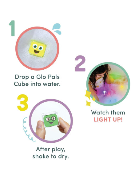 Cubes de Luz Glo Pals Activados por Agua - Paquete de 12