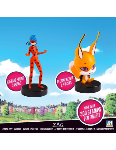 Sellos de Miraculous Ladybug P.M.I. - 12 Coleccionables