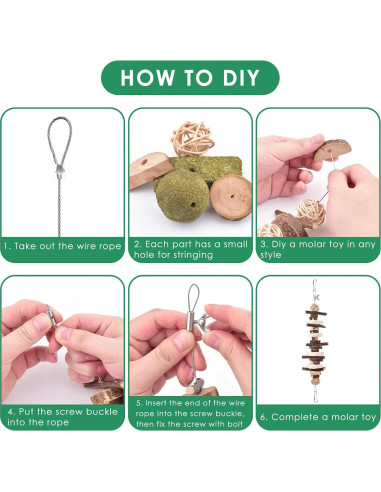 KATUMO Kit de Juguetes para Conejos y Hámsteres 68 PCS