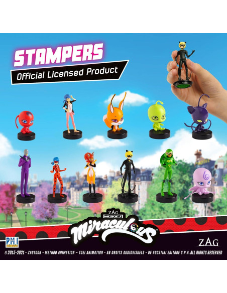 Sellos de Miraculous Ladybug P.M.I. - 12 Coleccionables Sellos de Miraculous Ladybug P.M.I. - 12 Coleccionables