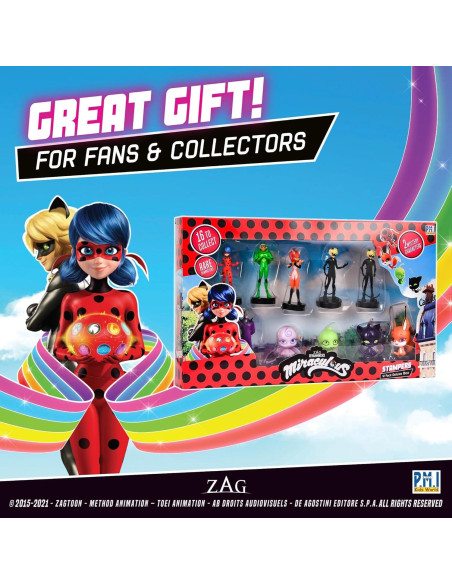 Sellos de Miraculous Ladybug P.M.I. - 12 Coleccionables Sellos de Miraculous Ladybug P.M.I. - 12 Coleccionables