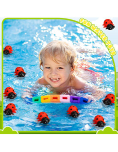 50 Juguetes de Baño de Mariquita de Goma Syhood - Flotantes 2