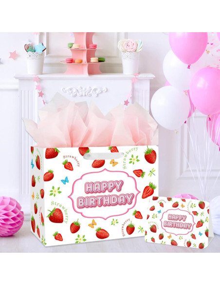 Bolsa de Regalo Grande Fresa BATYONGOGA 33x26x12 cm con Tarjeta Bolsa de Regalo Grande Fresa BATYONGOGA 33x26x12 cm con Tarjeta