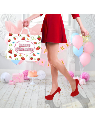Bolsa de Regalo Grande Fresa BATYONGOGA 33x26x12 cm con Tarjeta