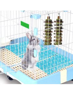 Juguetes de Masticar para Conejos PINVNBY - Madera Orgánica 20.8 cm 2