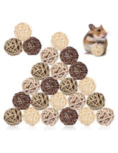 Juguetes para Conejos y Cobayas Sosation - 24 Paquetes de Bolas de Masticar