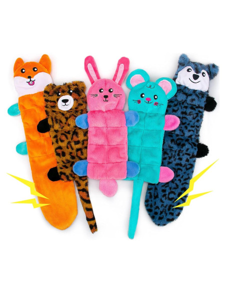 Juguete para Perros AWOOF - Paquete de 5 Animales Chirriantes