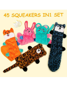 Juguete para Perros AWOOF - Paquete de 5 Animales Chirriantes 2