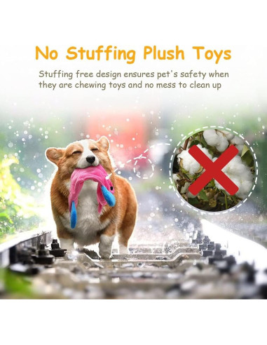 Juguete para Perros AWOOF - Paquete de 5 Animales Chirriantes