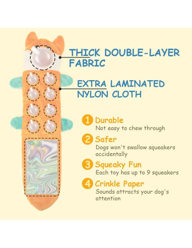 Juguete para Perros AWOOF - Paquete de 5 Animales Chirriantes