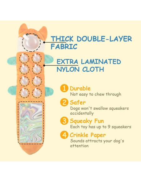 Juguete para Perros AWOOF - Paquete de 5 Animales Chirriantes