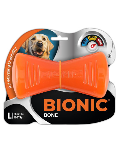 Hueso BIONIC Grande para Perros - Juguete Interactivo Duradero
