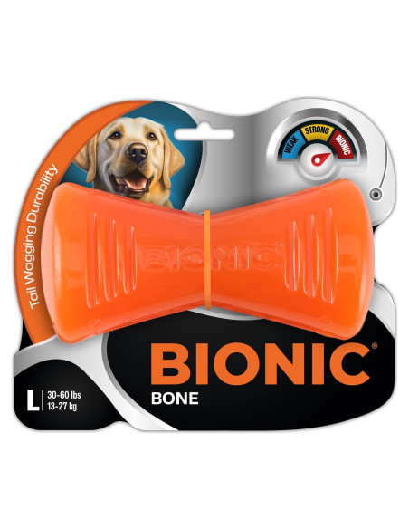 Hueso BIONIC Grande para Perros - Juguete Interactivo Duradero