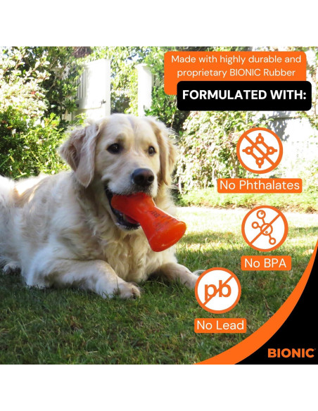 Hueso BIONIC Grande para Perros - Juguete Interactivo Duradero