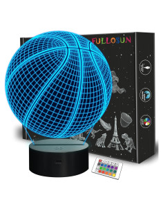 Lámpara de Noche 3D FULLOSUN Baloncesto Control Remoto 16 Colores