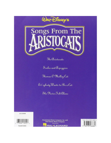 The Aristocats Piano, Vocal and Guitar Chords