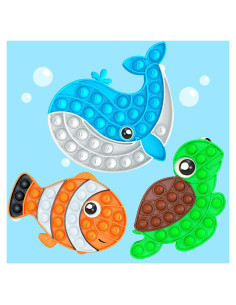 3 Paquetes Juguetes Antiestrés Woplagyreat Animales Marinos