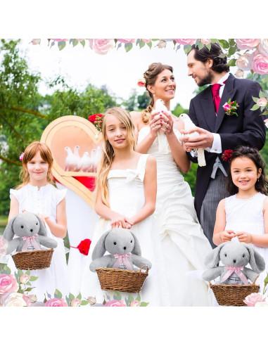 Conejos de Peluche para Niña de Flores HyDren - 2 Piezas 25.4 cm