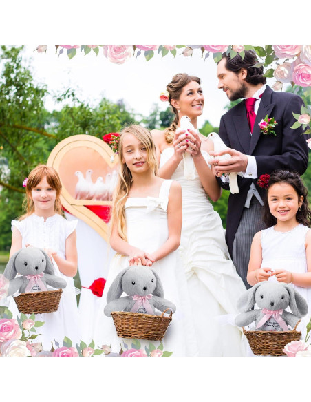 Conejos de Peluche para Niña de Flores HyDren - 2 Piezas 25.4 cm