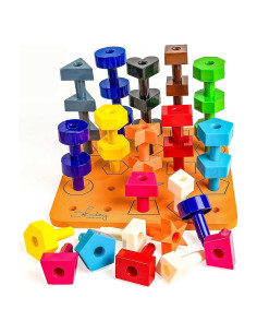 Set de Apilamiento Educativo Skoolzy 38 Piezas para Niños 2-4 Años