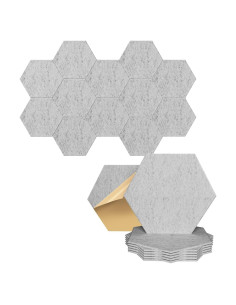 Paneles Acústicos Autoadhesivos 18 Piezas 30.48x26.03cm Gris Plateado