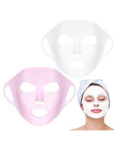 2 Máscaras de Silicona Reutilizables Naturahand Rosa y Blanca