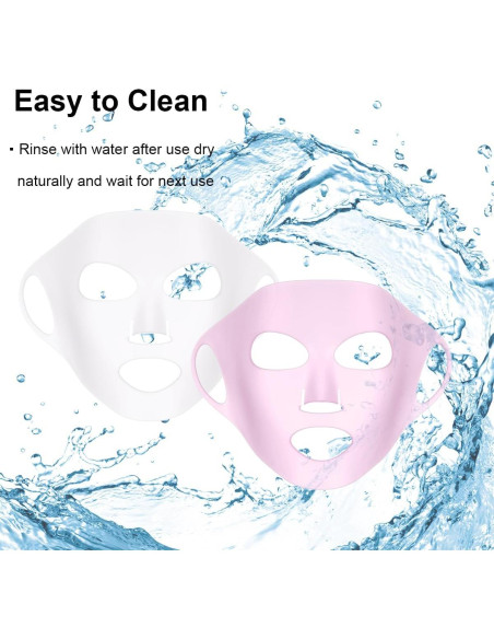 2 Máscaras de Silicona Reutilizables Naturahand Rosa y Blanca