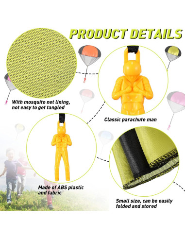 Juguetes Paracaídas Vinsot 36 Piezas para Niños - Lanzamiento a Mano