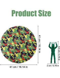 4 Juguetes Paracaídas para Niños Camuflaje Gosknor 41cm 2