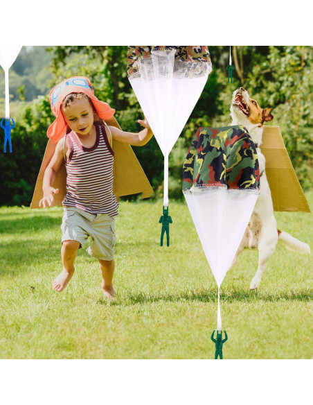 4 Juguetes Paracaídas para Niños Camuflaje Gosknor 41cm