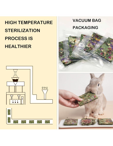 Juguetes de Masticar para Conejos Grembeb 12pcs Heno Timothy