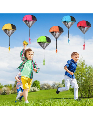 36 Juguetes Paracaídas Wizzosivoor - Sin Enredos, 6 Colores
