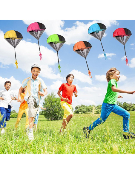 36 Juguetes Paracaídas Wizzosivoor - Sin Enredos, 6 Colores