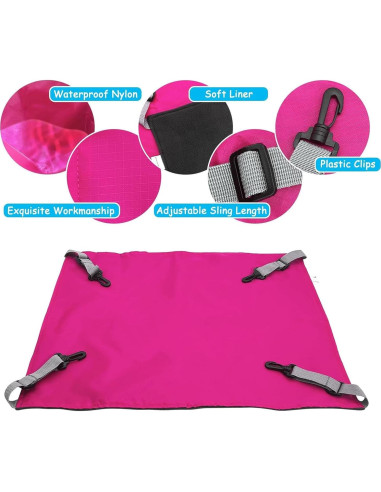 Hamaca para Hurones Hamiledyi 58x48cm Rosa, Cama Colgante