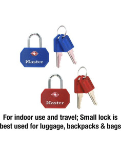 Candado de Equipaje Master Lock 4681TBLK Aprobado por TSA - 2 Piezas 2