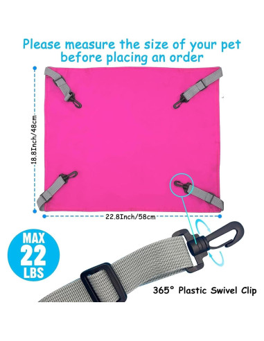 Hamaca para Hurones Hamiledyi 58x48cm Rosa, Cama Colgante