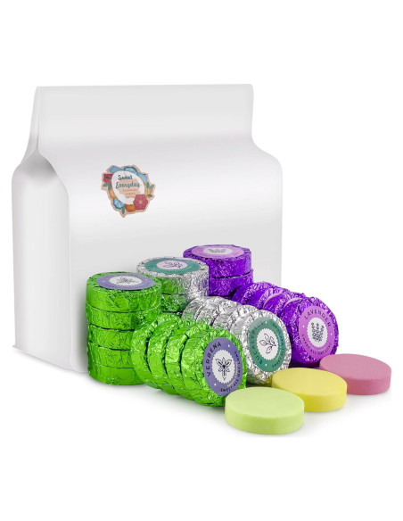 Juego de Pastillas de Vapor para Ducha Leoce - 45pcs Aromas