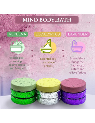 Juego de Pastillas de Vapor para Ducha Leoce - 45pcs Aromas