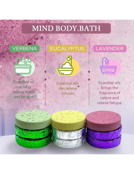 Juego de Pastillas de Vapor para Ducha Leoce - 45pcs Aromas