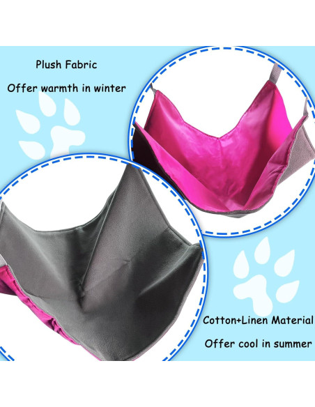 Hamaca para Hurones Hamiledyi 58x48cm Rosa, Cama Colgante