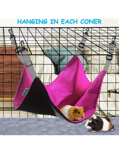Hamaca para Hurones Hamiledyi 58x48cm Rosa, Cama Colgante